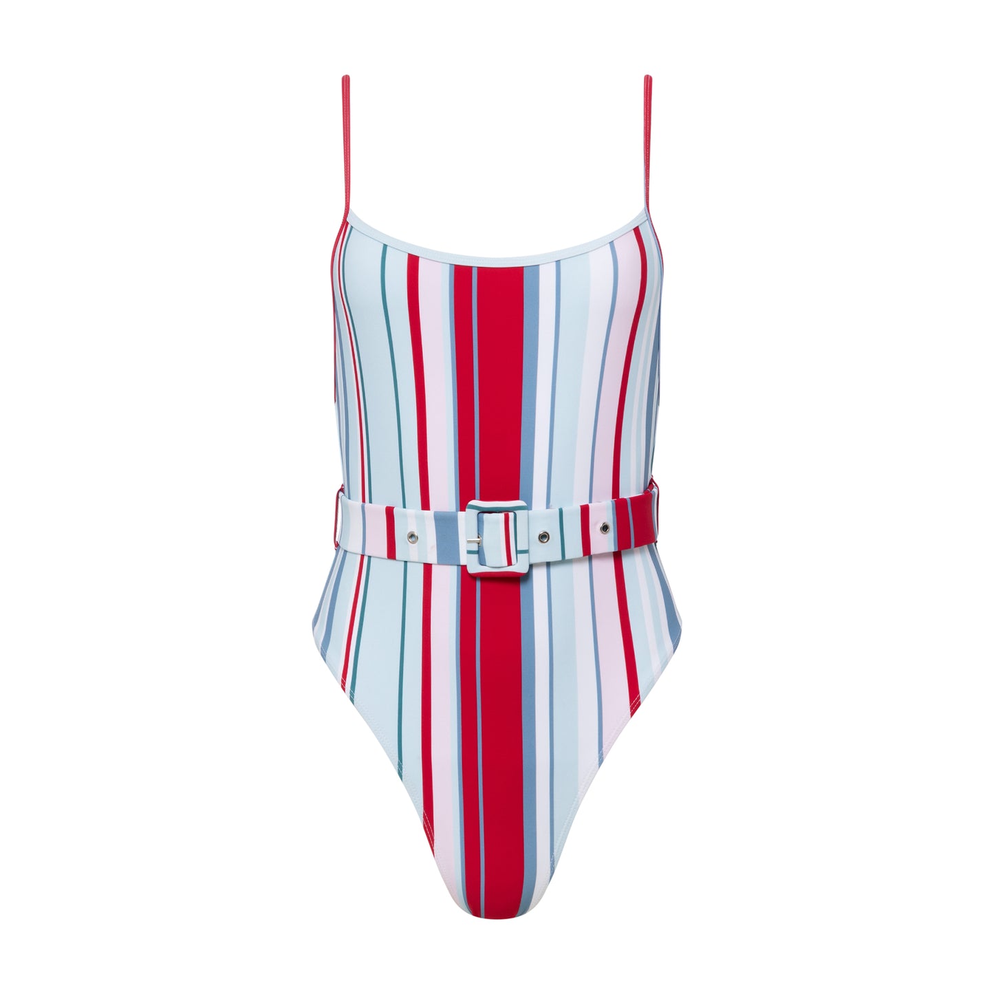 Carter Belted One Piece Retro Stripe - Sister Swim