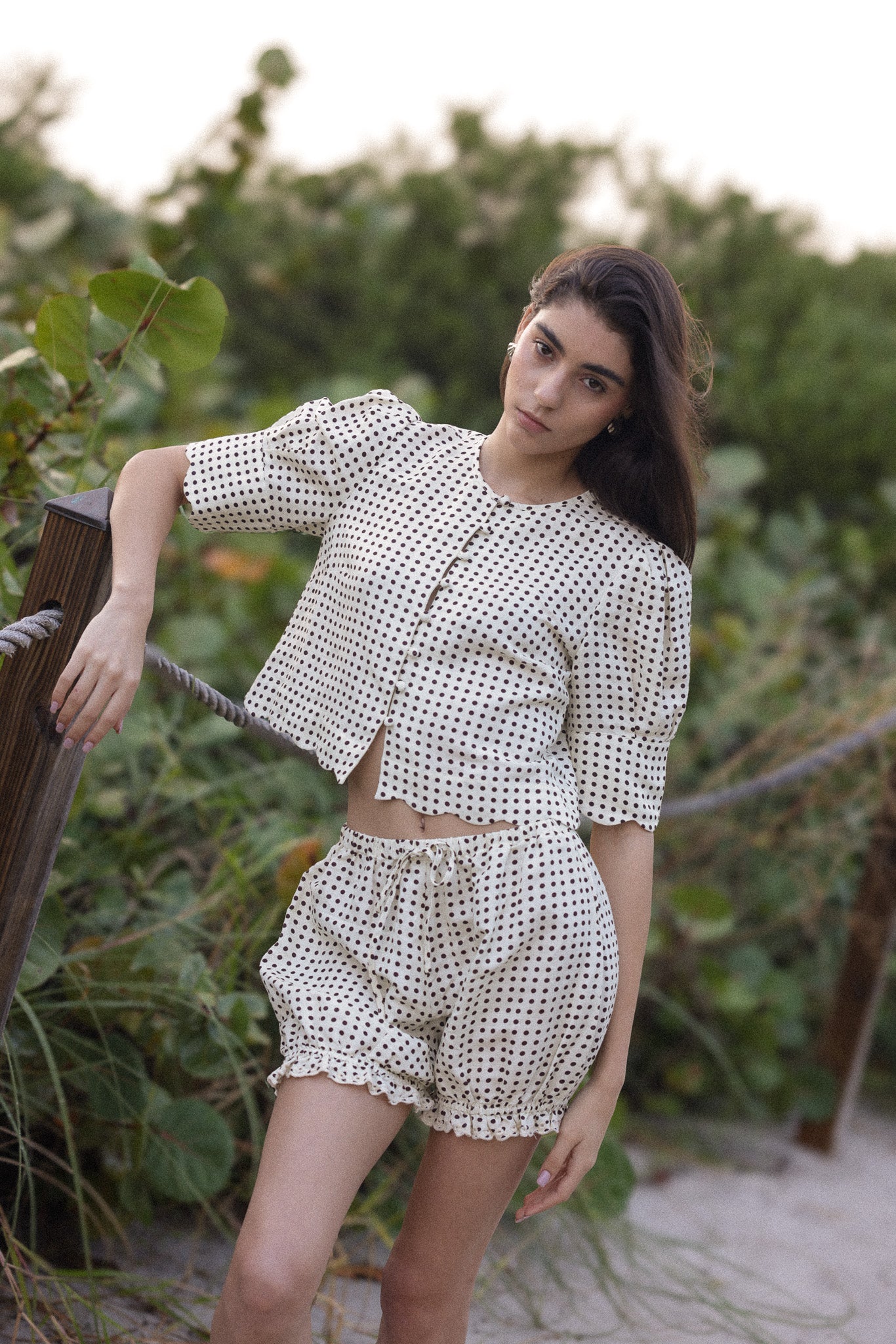 Scalloped Top Polka Dot