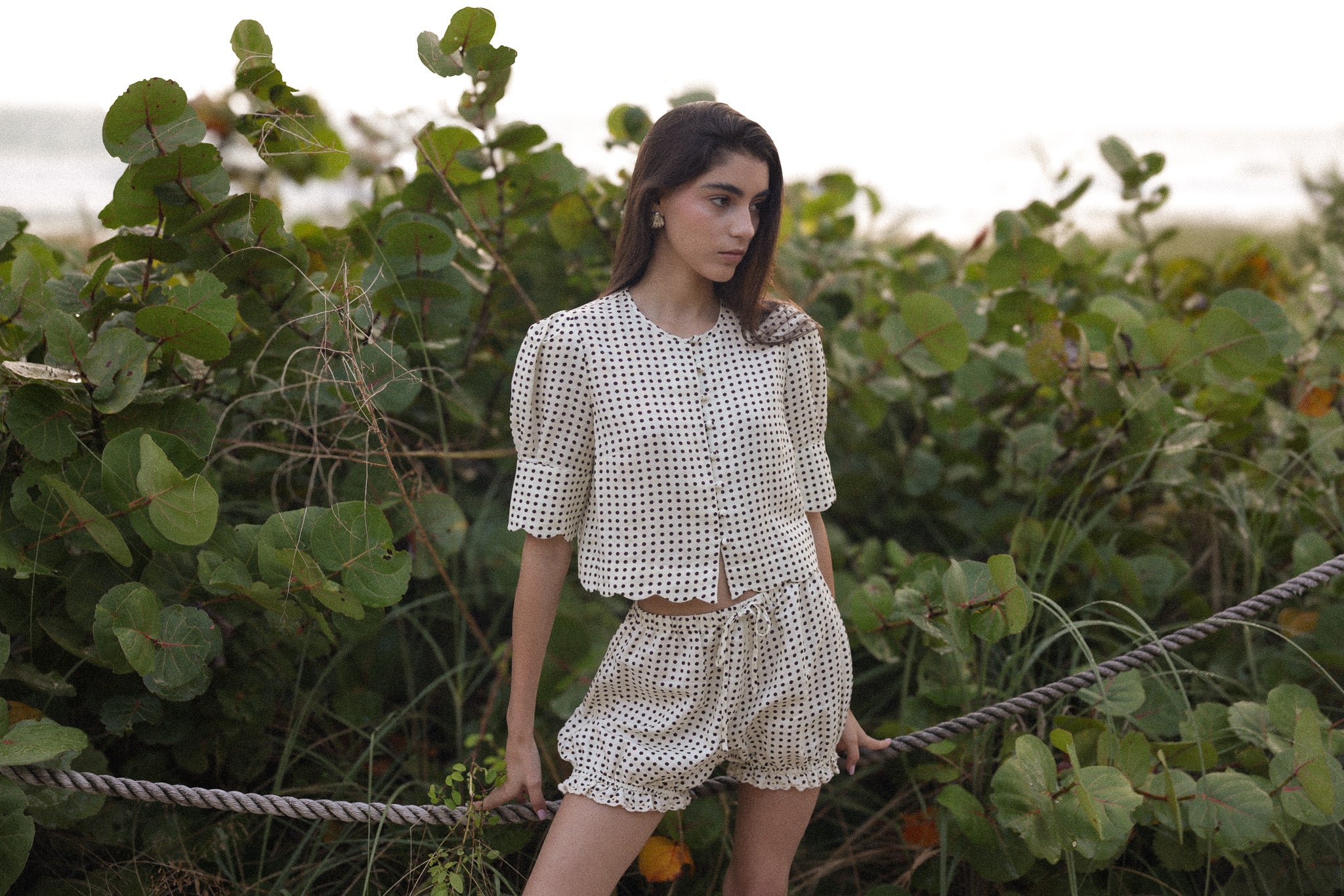 Scalloped Top Polka Dot