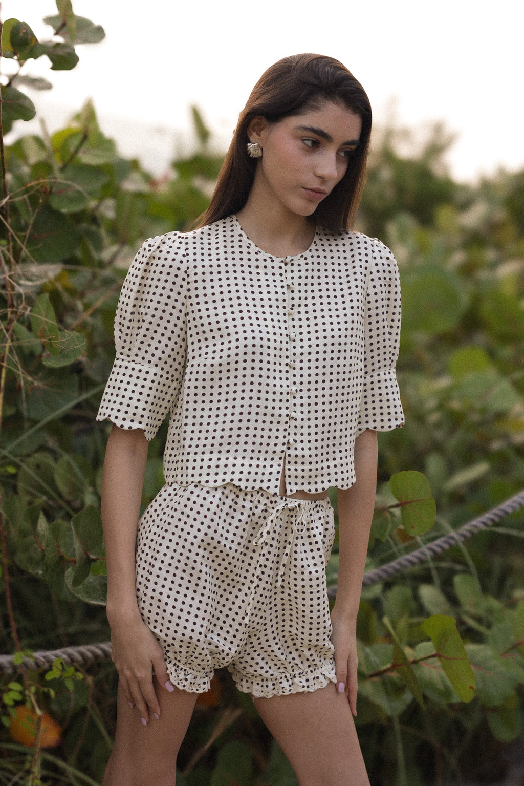 Scalloped Top Polka Dot