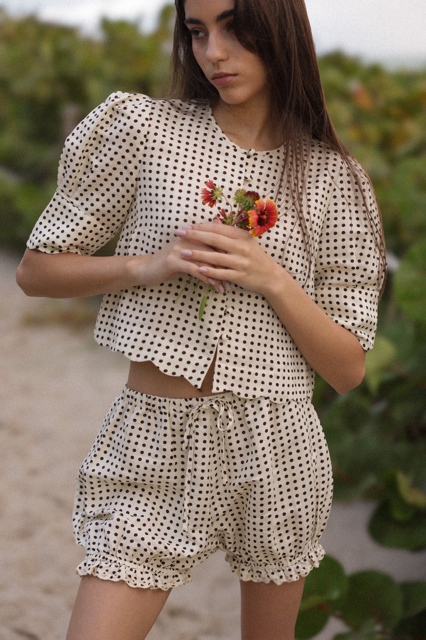 Scalloped Top Polka Dot
