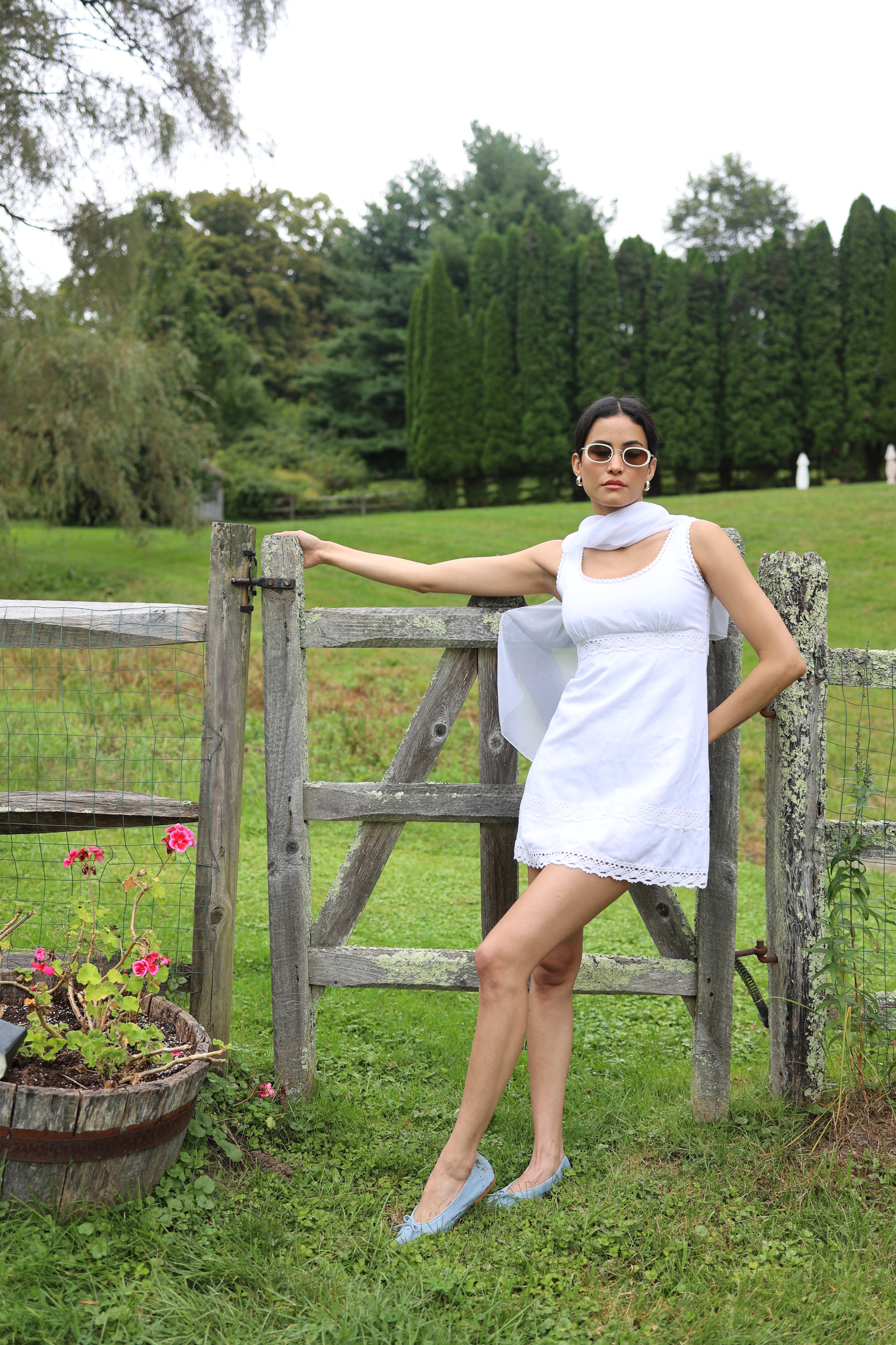 Bardot Dress White - Sister NY