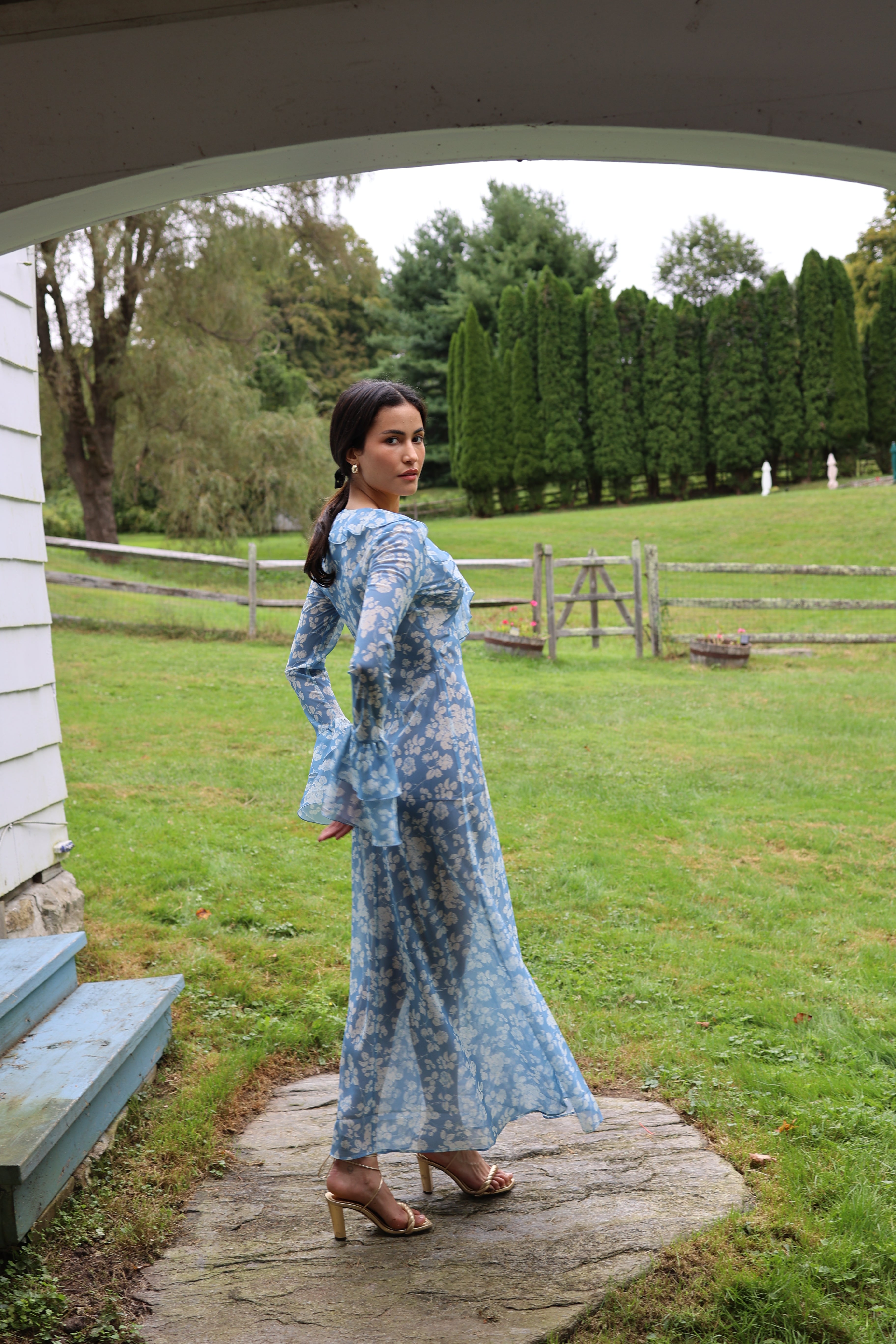 Shellona Dress Blue Floral - Sister Swim