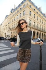 Emmy Layered Sweater Ice Blue Charcoal - Sister NY