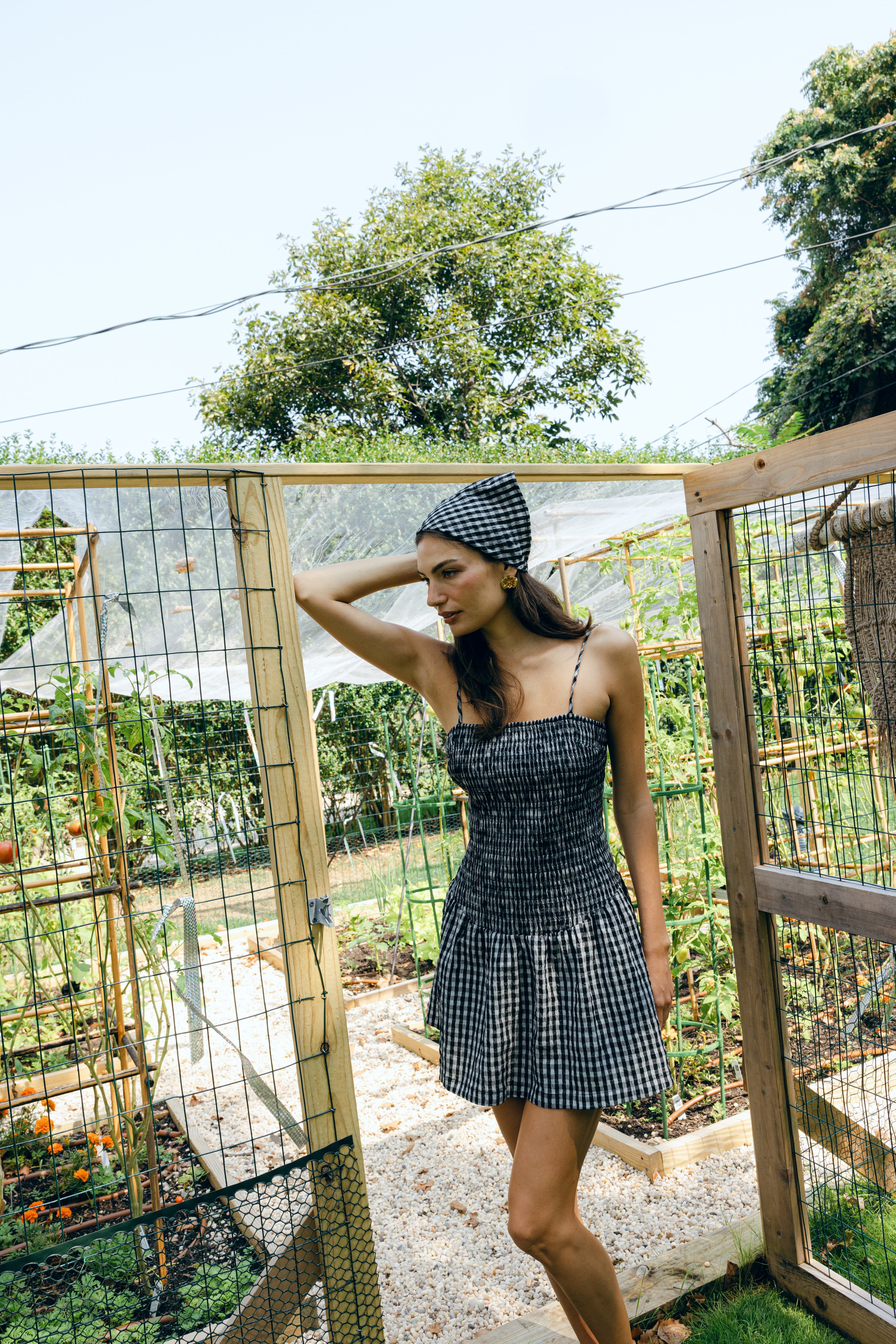 Shore Dress Black and White Check - Sister Swim