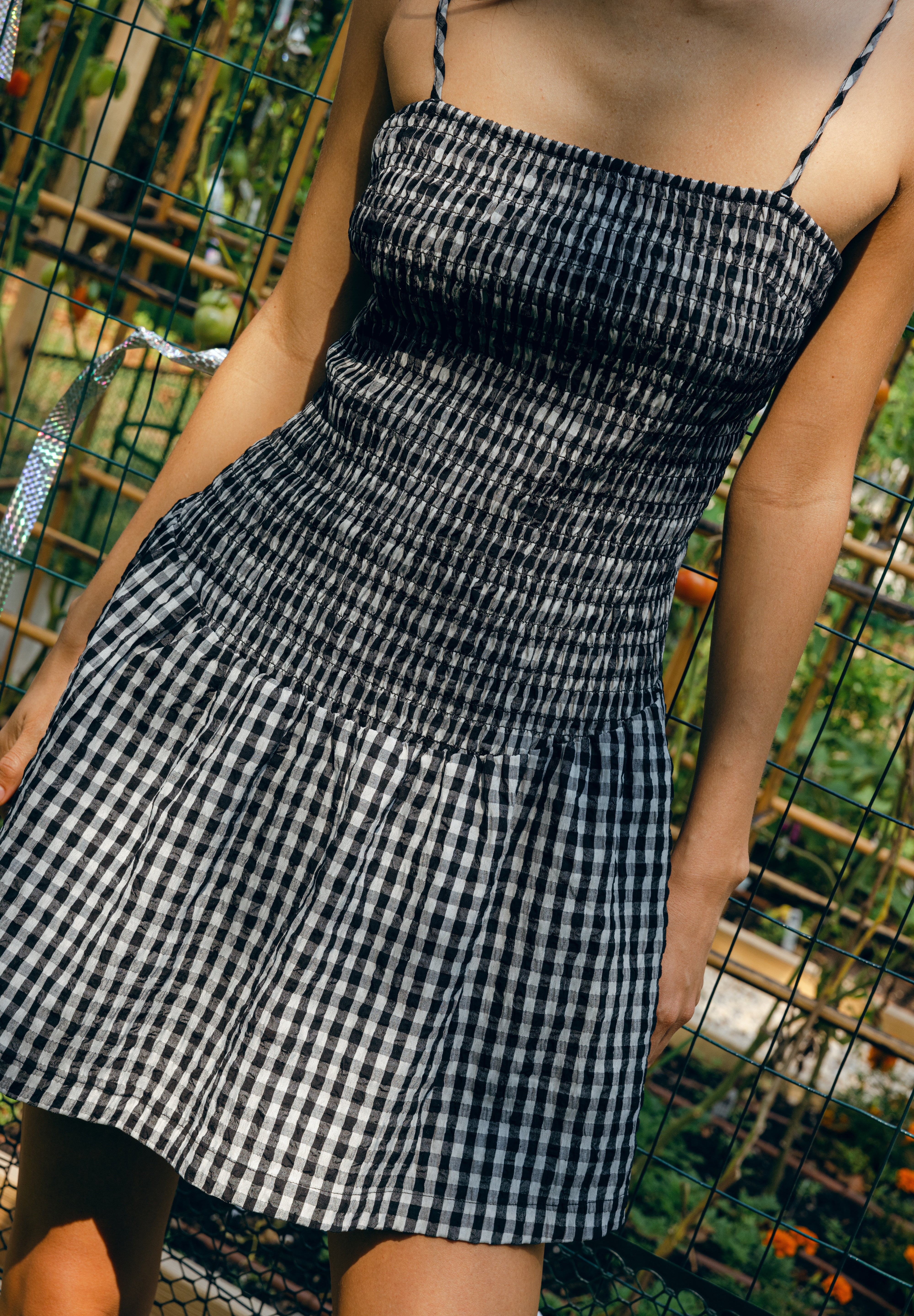 Shore Dress Black and White Check - Sister NY
