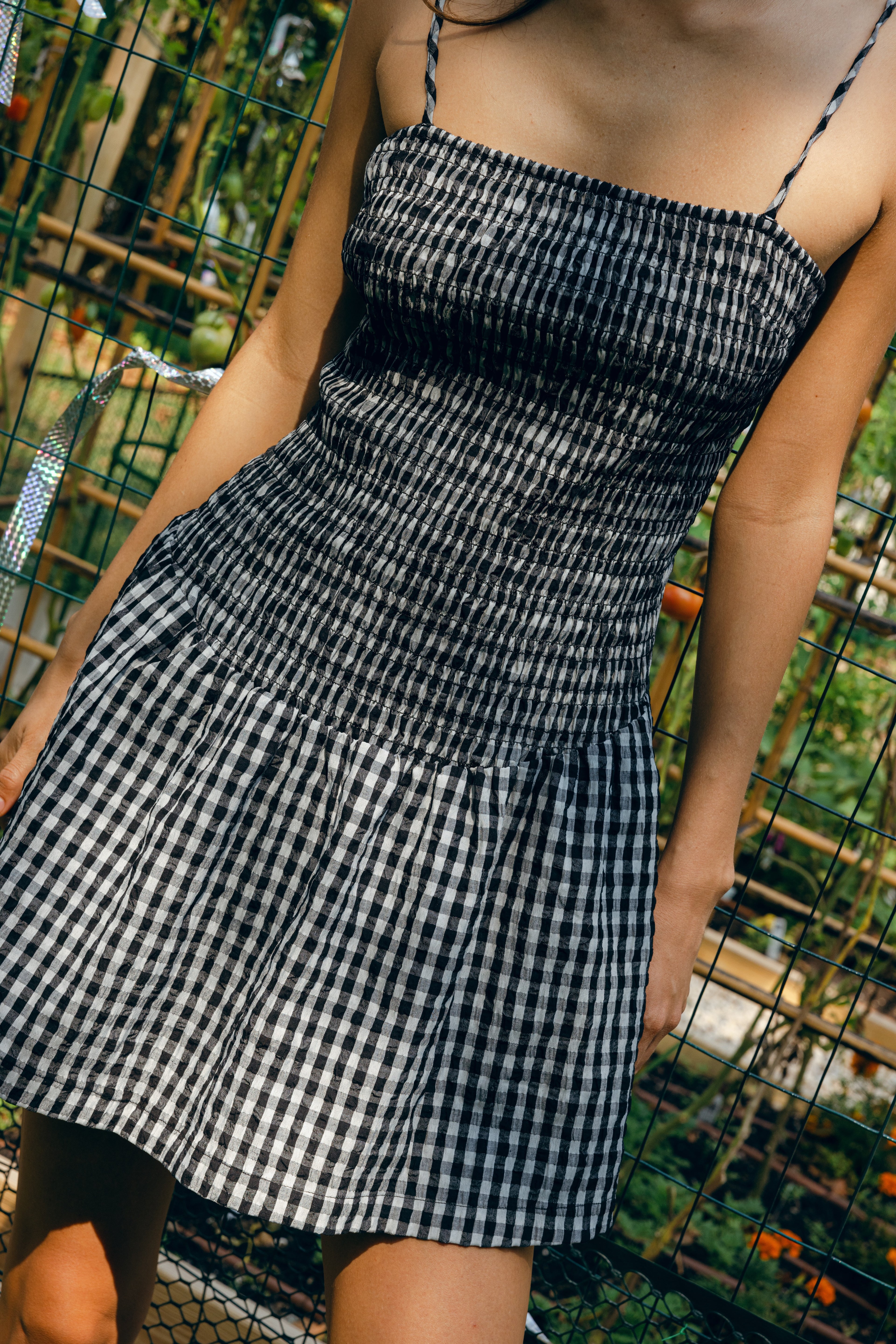 Shore Dress Black and White Check - Sister Swim