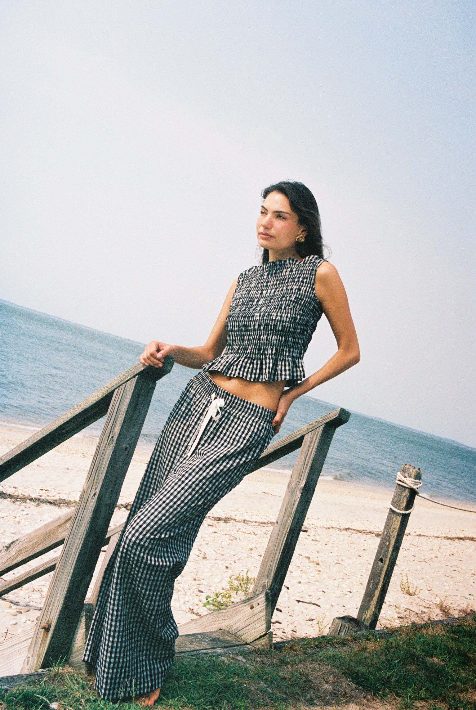 September Pant Black and White Check