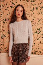 Margaux Cable Knit Sweater Ice - Sister NY