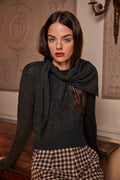 Rosie Triangle Scarf Charcoal