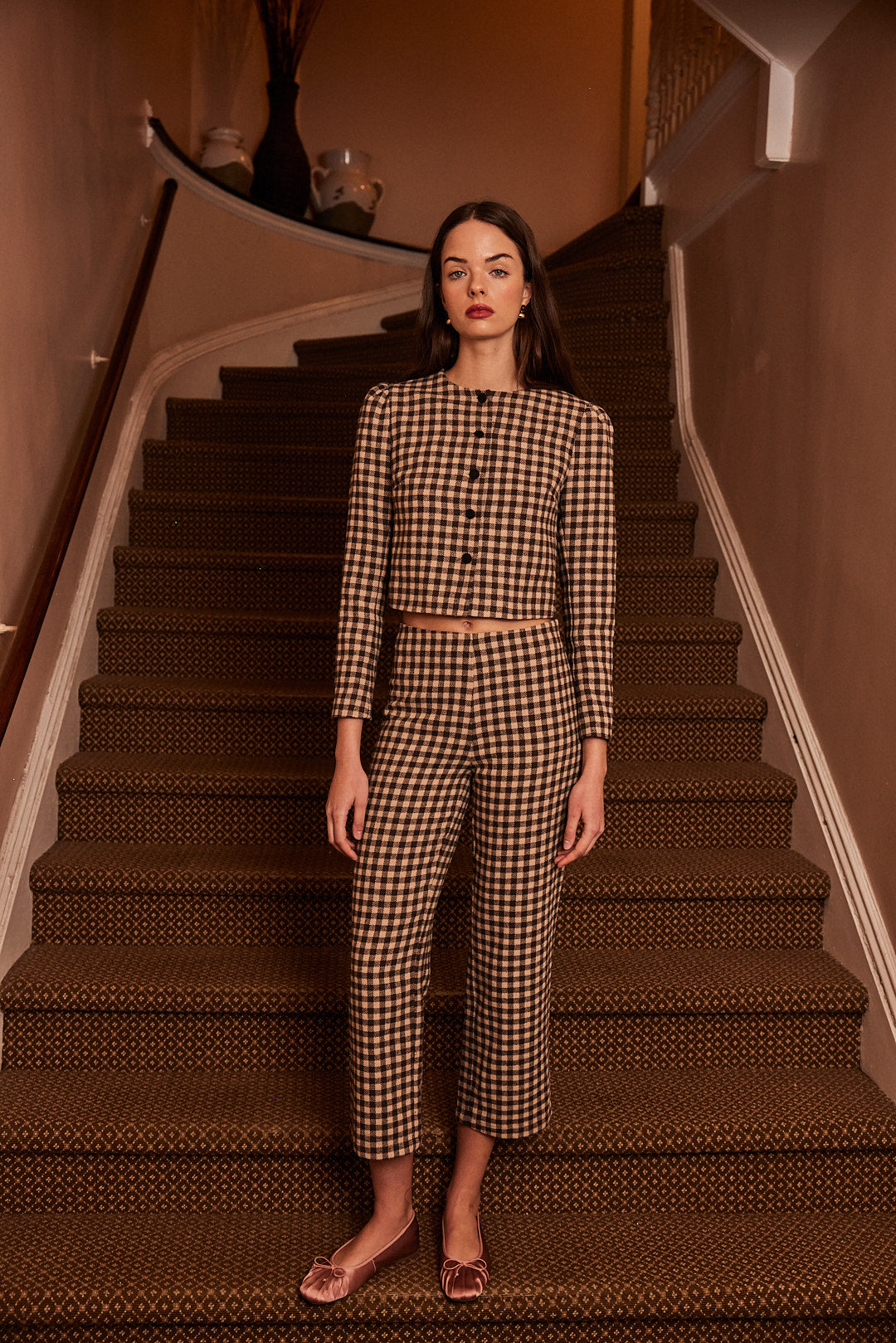 Eloise Pant Twill Check