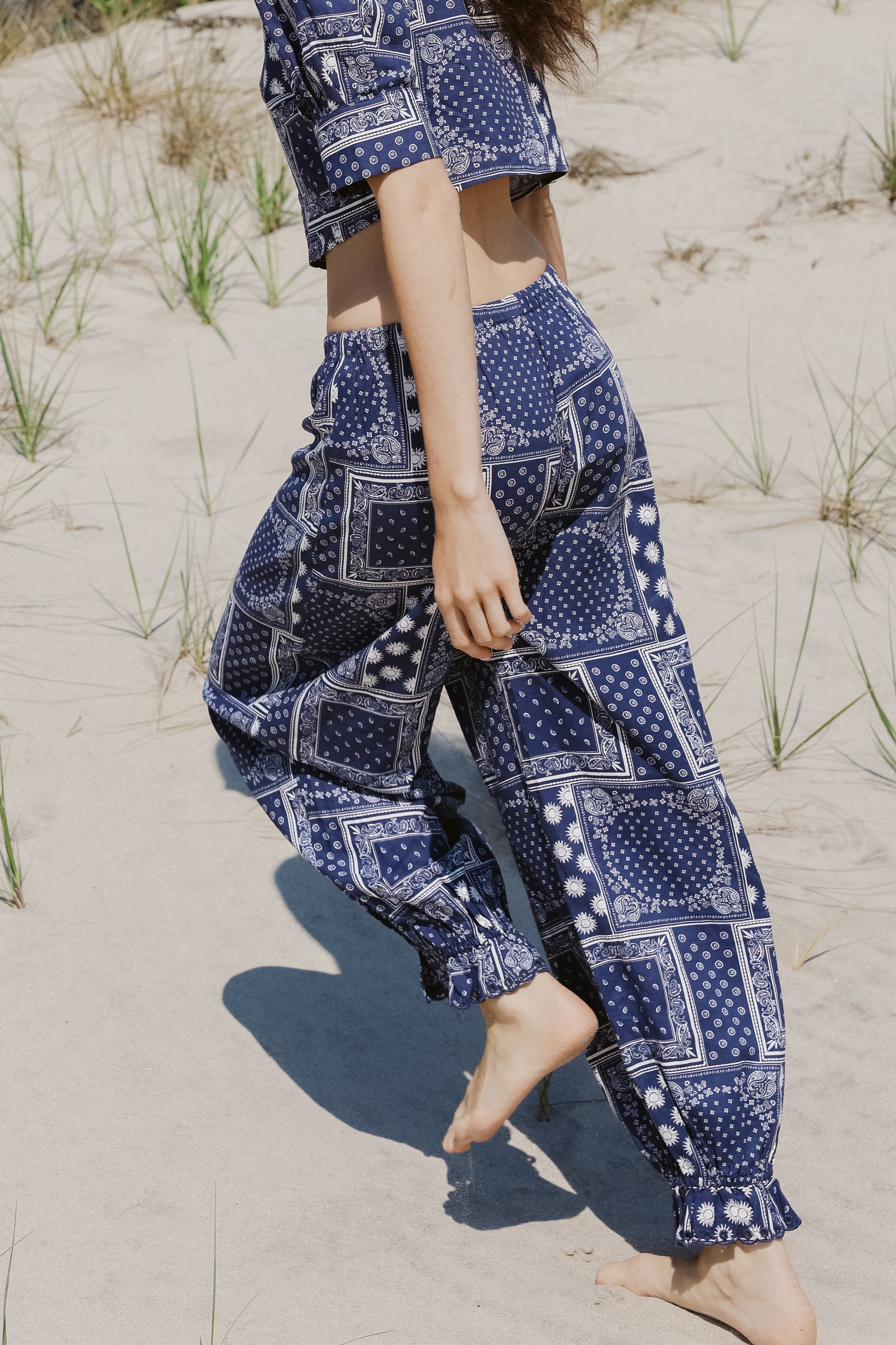Bloomer Pant Navy Bandana Print - Sister NY