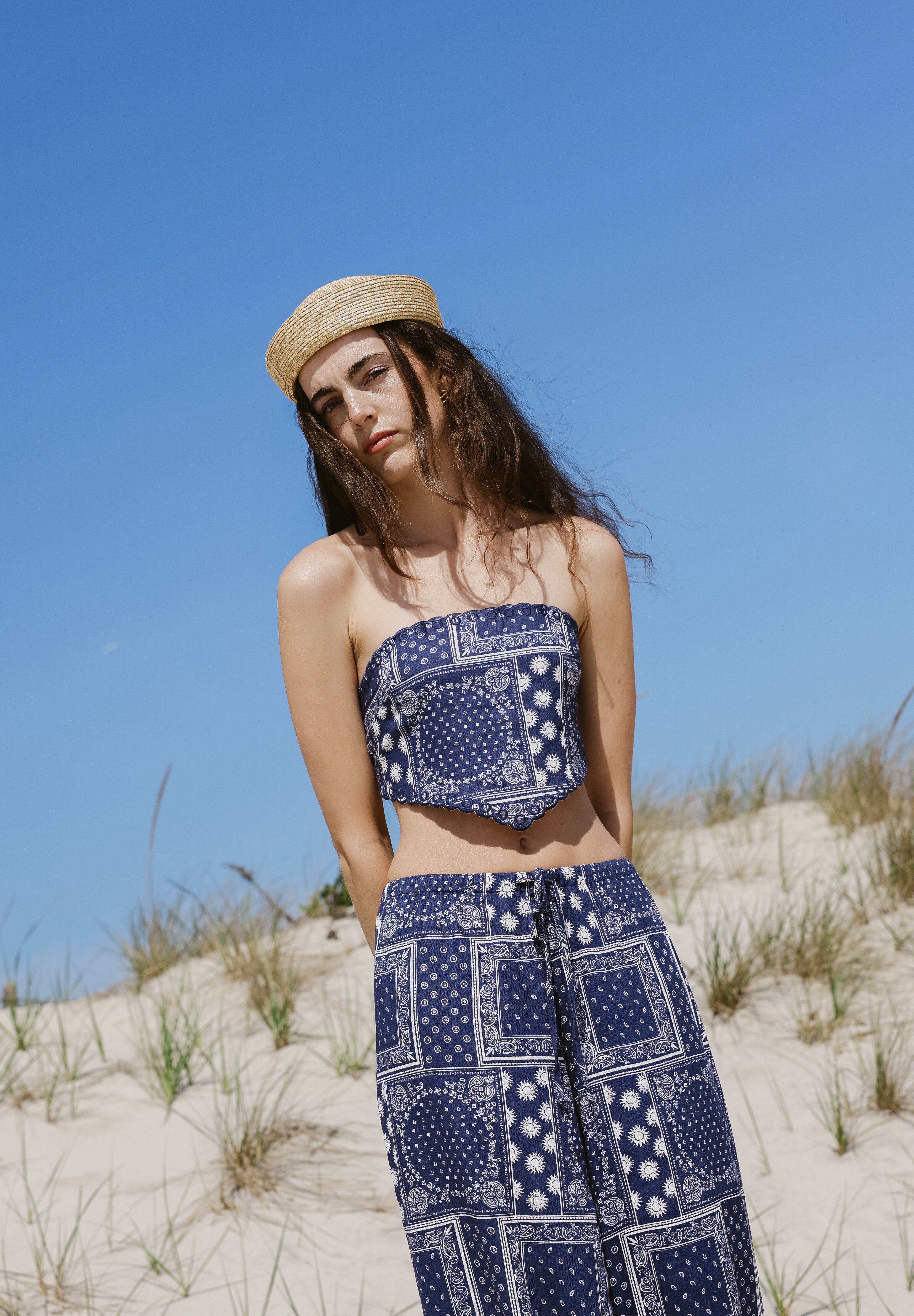 Indio Top Navy Bandana Print - Sister NY