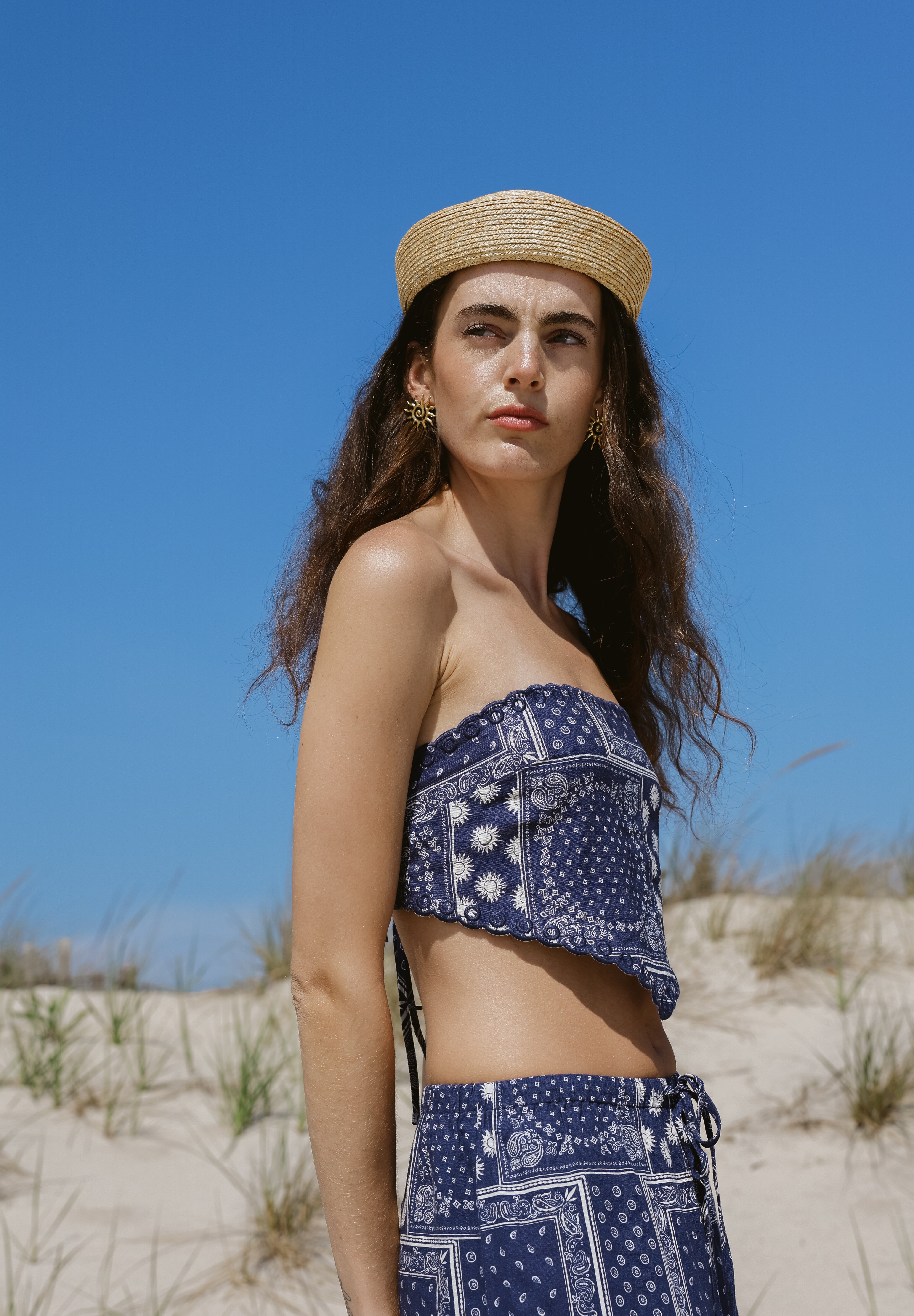 Indio Top Navy Bandana Print - Sister NY