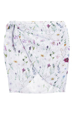 Bridget Wrap Skirt in White Floral - Sister NY