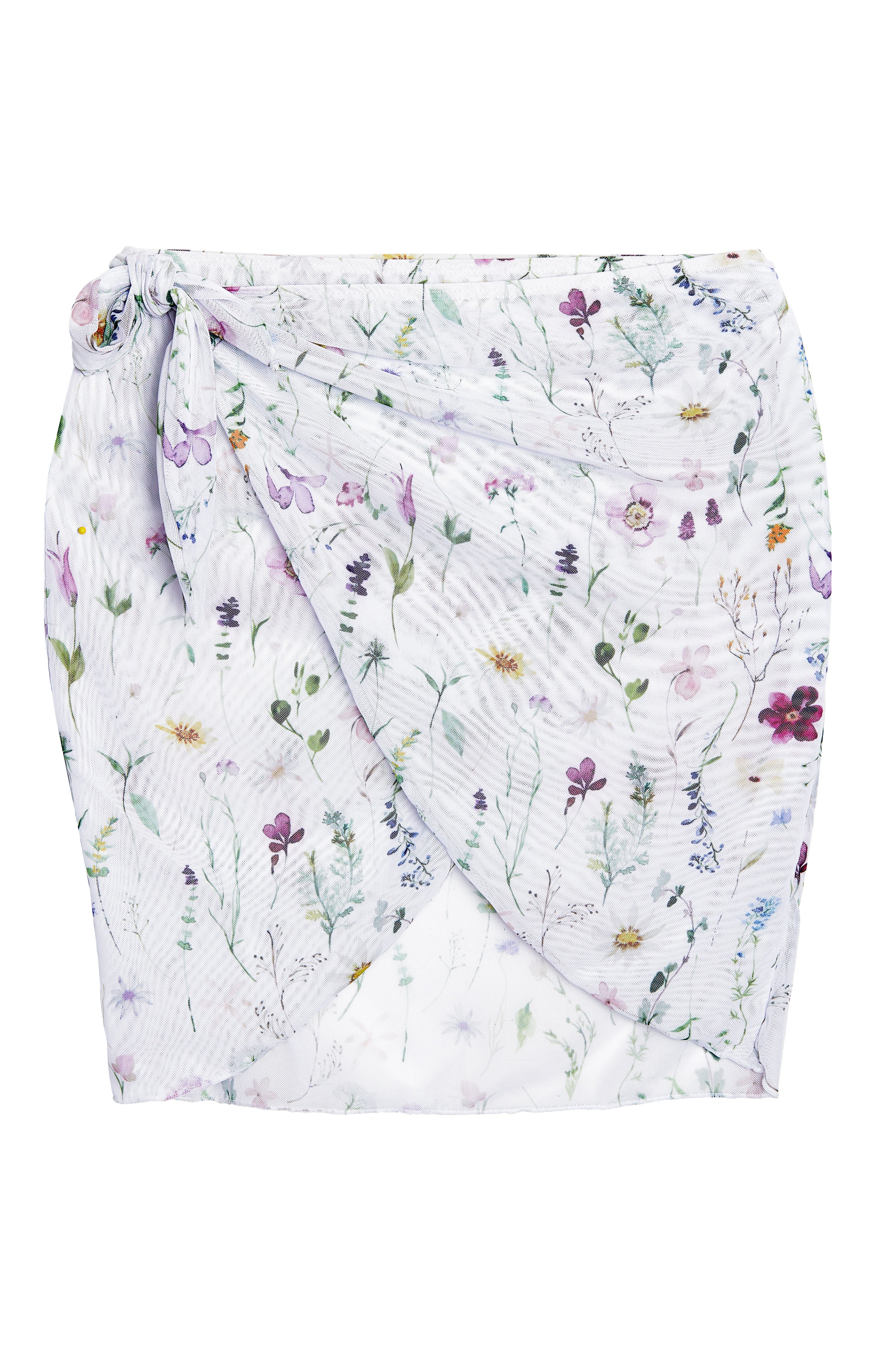 Bridget Wrap Skirt in White Floral - Sister Swim
