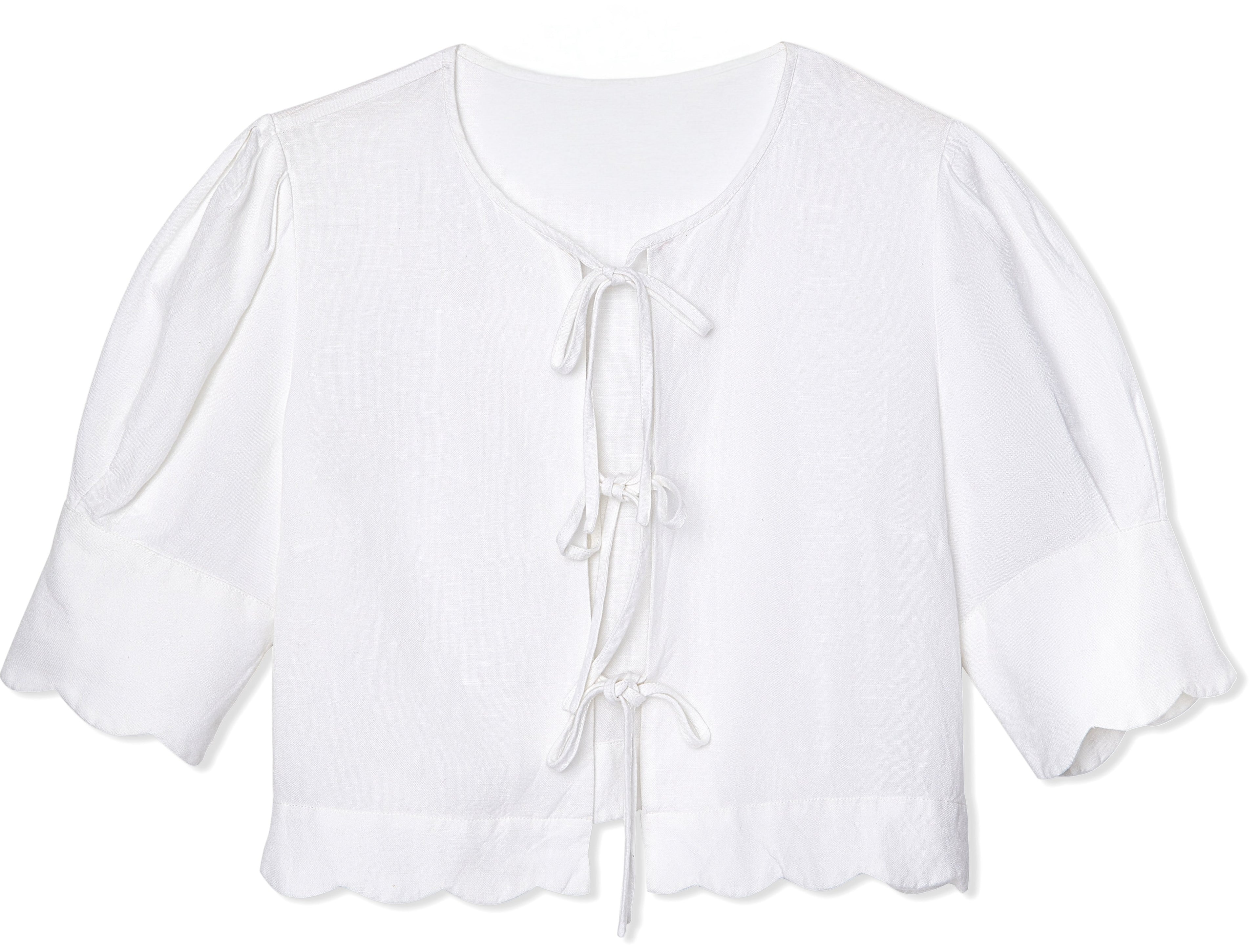 Scalloped Top White - Sister Swim