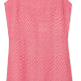 Pink sleeveless summer dress with textured fabric and square neckline, perfect for casual outings and warm weather, available for online purchase at SISTER NY