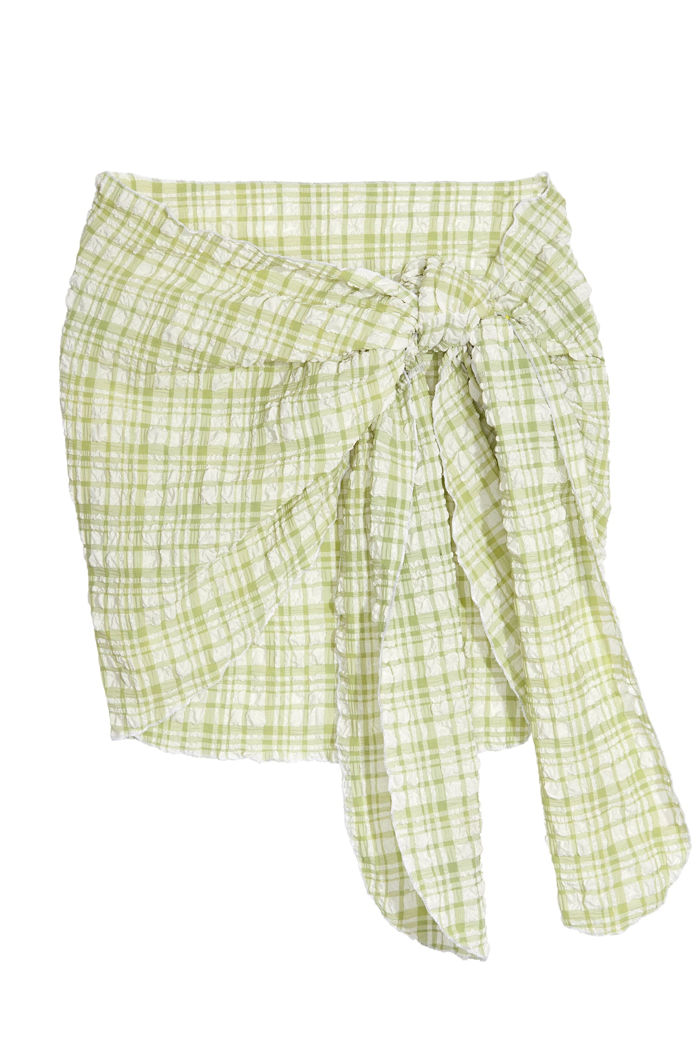 Katy Mini Sarong in Green Check